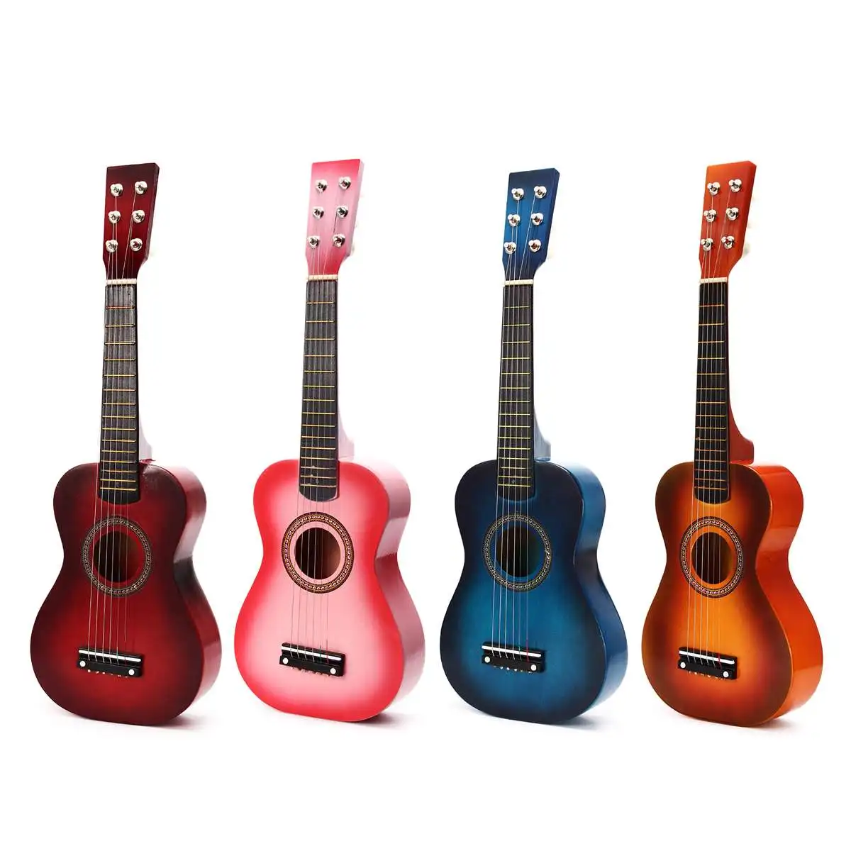 

Children Wooden Acoustic Guitar 23'' 6 String Musical Instrument Toy Early Educational Learning Toys Kids Toy Gifts Fashion