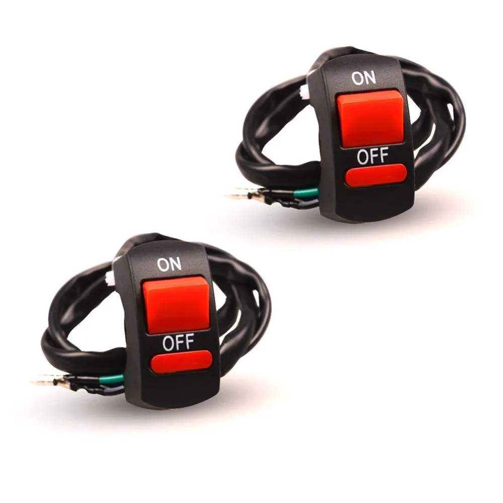 

Motorcycle Switches Bullet Connector Handlebar Switches ON/OFF Button Connector Push Button Switch Motorbike Accessories