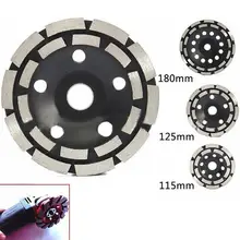 Double Row Diamond Grinding Cup Diamond Segment Wheel Disc 115mm/125mm/180mm Polished Wall Grinding For Grinders High Quality цена Double Row Diamond Grinding Cup Diamond Segment Wheel Disc 115mm/125mm/180mm Polished Wall Grinding For Grinders High Quality цены онлайн