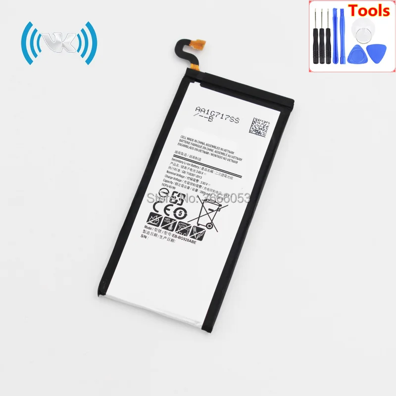Новый аккумулятор VK 3000 мАч/3 8 Вт-ч в для Samsung GALAXY S6 edgePlus EB-BG928ABE G928P G928F G928V G9280 G9287