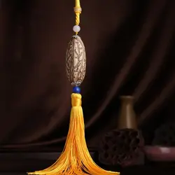 Китайские деревянные счеты резные высококлассные тысячи глаз Bodhi три цвета бахрома изысканный автомобильный брелок кулон