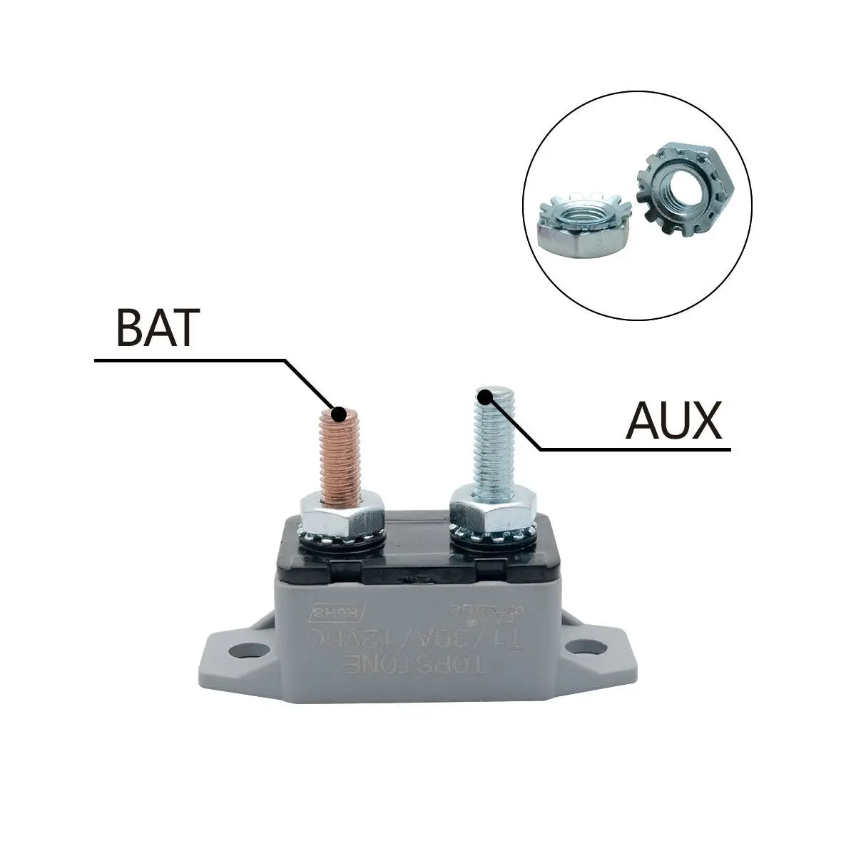 40A AMP 12V автоматический выключатель и крышка двойной батареи Предохранитель