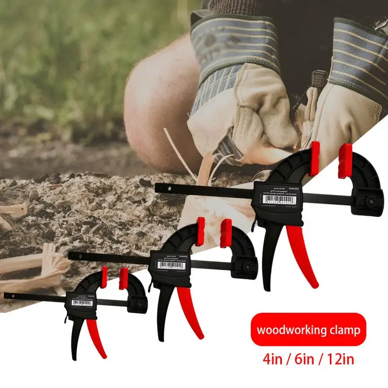 

New F Style Bar Clamp Wood Working Tools Quick Grip F Clamp 4/6/12inch Plastic Carpentry Clamps Quick Release