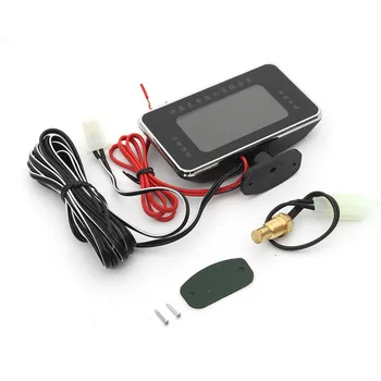 

-40 ~ 85C Thermometer Voltmeter 12V / 24V for Car Motor LCD Digital Display Panel Water Temperature Meter Gauge