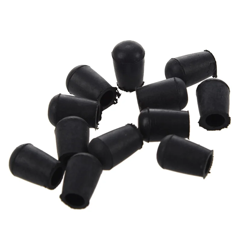 12 pcs 8mm inner diameter round rubber Furniture Tabletop Holder Protector Cover