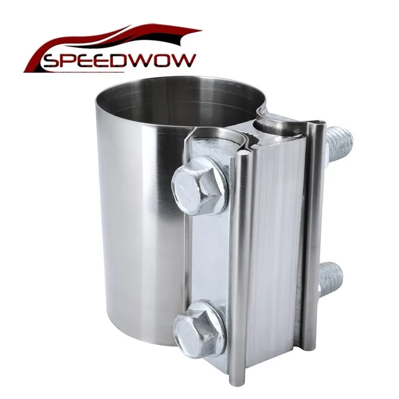 

SPEEDWOW Exhaust System Part 2.5 Inch Stainless Steel Clamp Kit Universal Exhaust Auto Turbo Pipe Clips High Strength Car Part