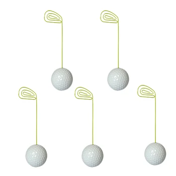 

5 Pcs Note Clips Creative Useful Golf Shaped Menu Clip Table Number Holders Photo Holder for Restaurant Home Desktop