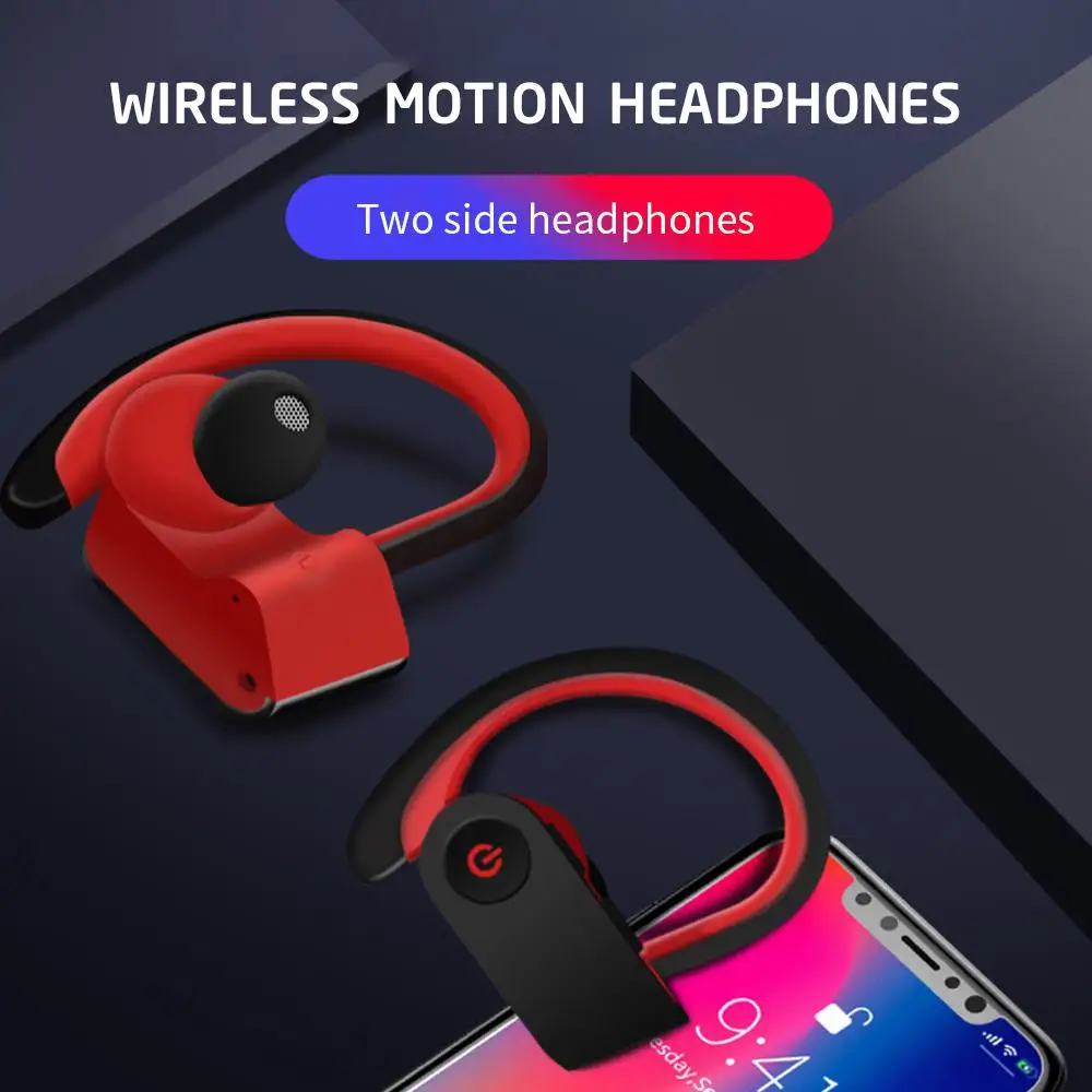 Wireless Earphones TWS Bluetooth V5.0 Sport Headphones HD Stereo In-Ear Earbuds for Most Bluetooth-enabled Devices