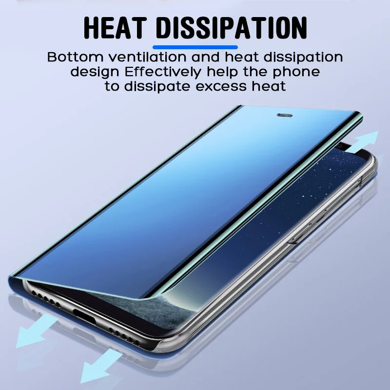 Smart Mirror Flip Phone Case For Samsung Galaxy A70 A50 A40 A30 A20 A10 S8 S9 Plus Stand Case Coque Cover For M10 M20 M30 Cases