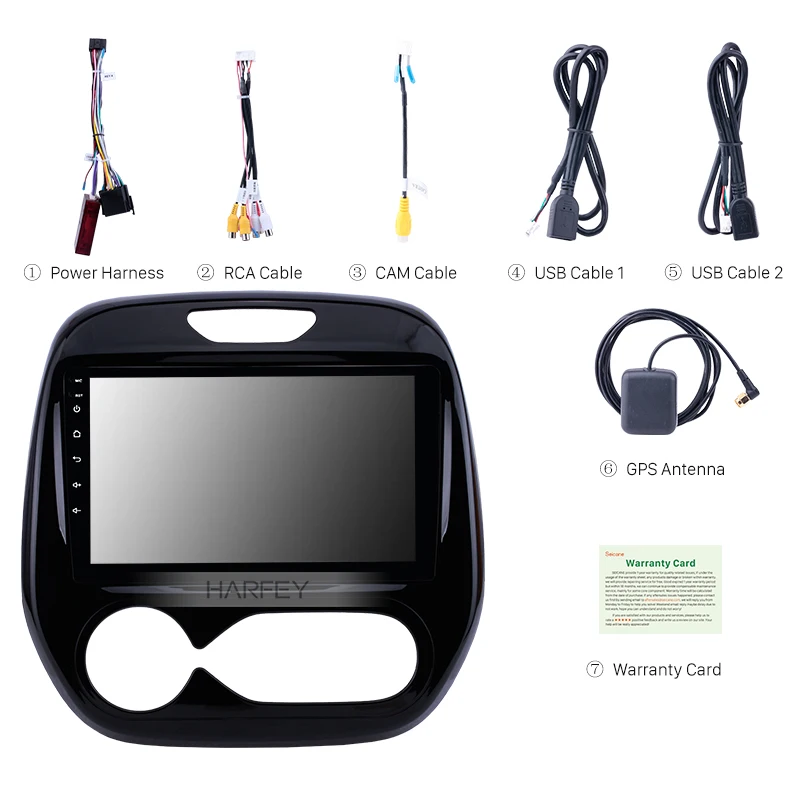 Harsey 9 pulgadas Car Audio Android 8,1 para Renault CLIO capture 2011-2016 Samsung QM3 Manual A/C GPS navegación pantalla táctil Unidad Principal - 4