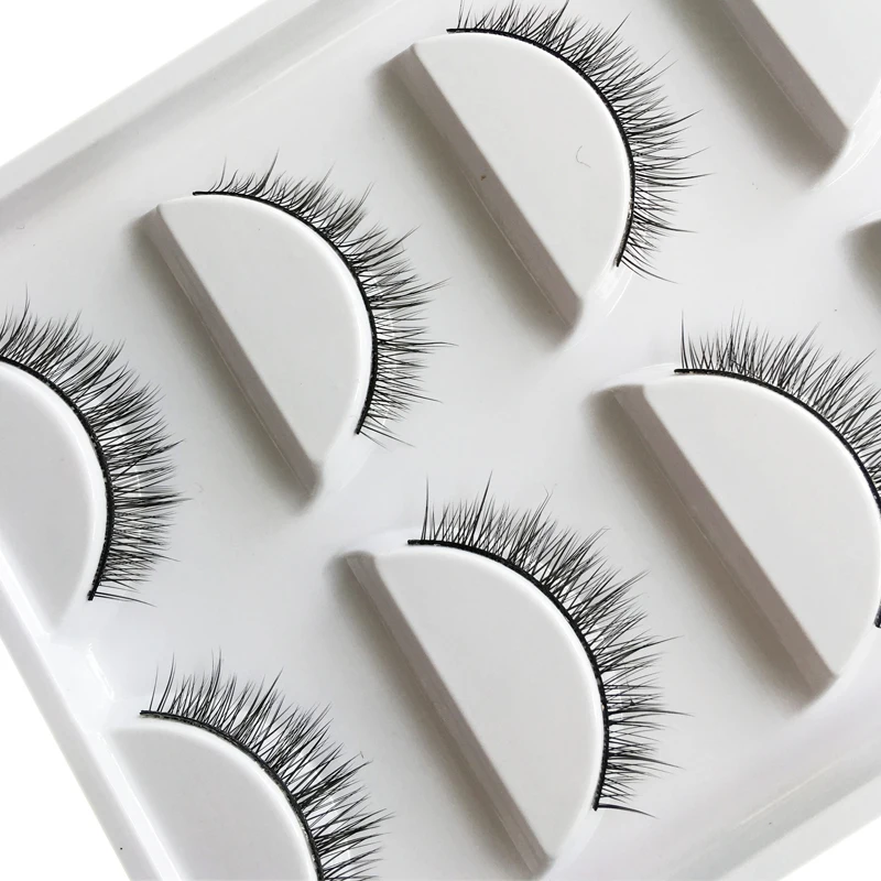 

YOKPN New Fashion 5 Pairs Natural False Eyelashes Handmade Fake Eyelashes Short Cross Eyelashes Daily Beauty Makeup Tools Lashes