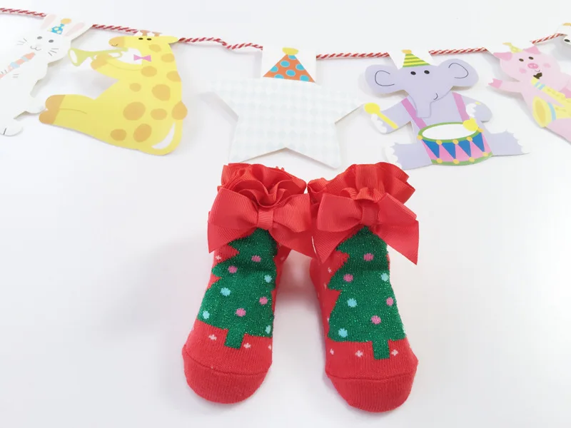 Детские носки рождественские носки нескользящие носки-тапочки для новорожденных