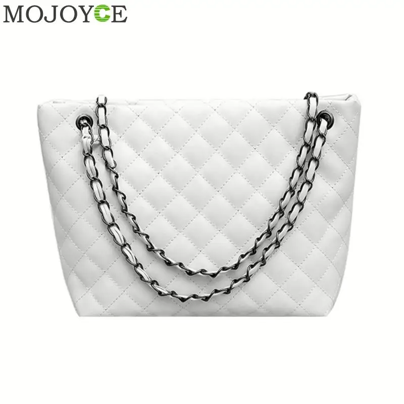 

Fashion PU Leather Crossbody Handbag for Women 2018 New Chain Shoulder Bag Plaid Print Sling Satchel Bag bolsa feminina