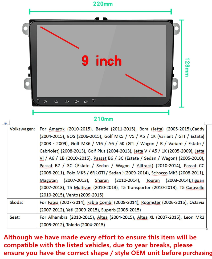 Mirror Link Obd для Amarok Beetle 2015 9 дюймов 3g 4g радио автомобильное Стерео Gps навигация