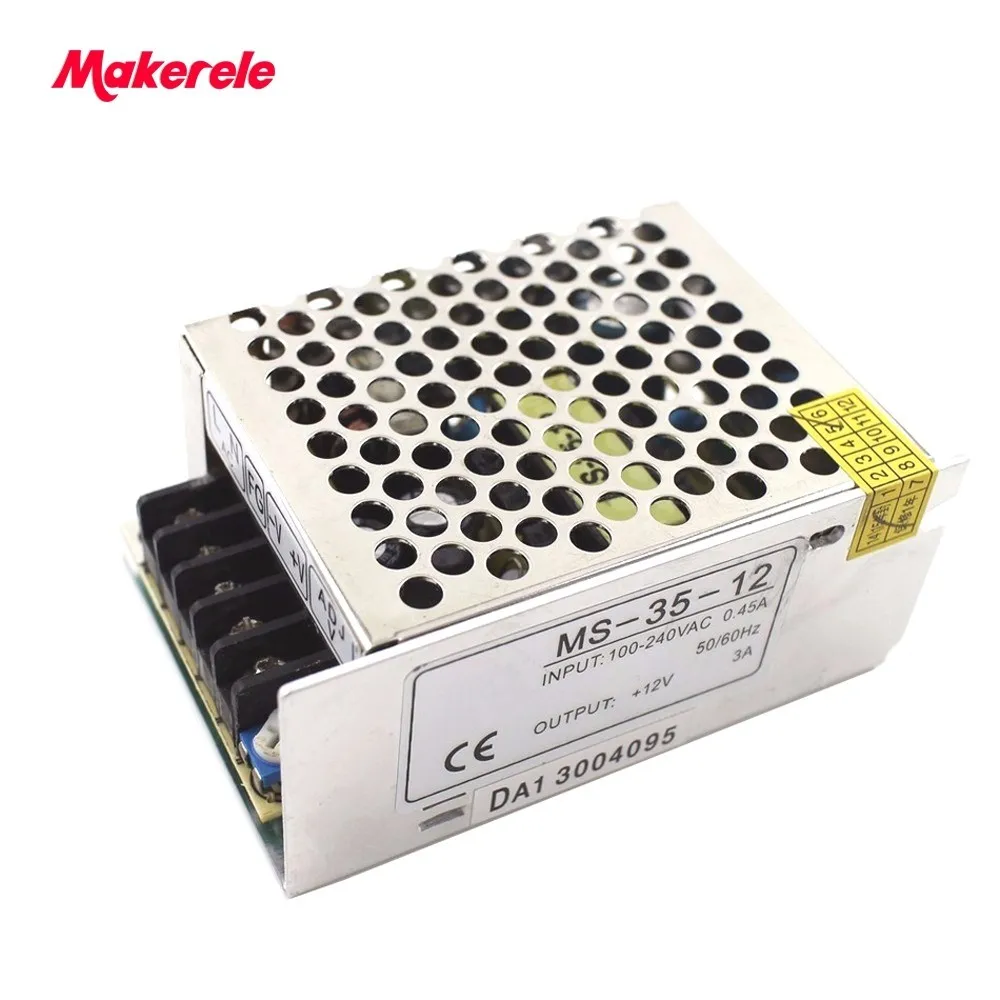 

35W Power Supplies MS-35-12 110V 220V AC To 12V DC 3A Small Volume Single Output Switching Power Supply For LED Strip Light