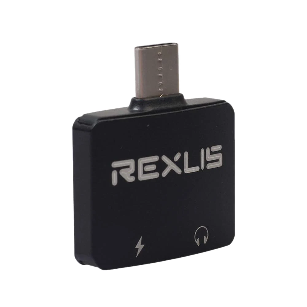 

REXLIS 2 in 1 Type C/USB-C to 3.5mm Headphone Audio Jack + Charge Adapter, Supports Music and Charging Cable for Motorola Moto