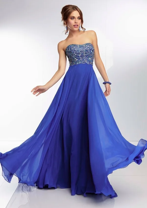 Scalloped Beading on Circular Flowing Chiffon Gown
