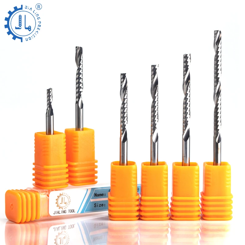 

JIALING 3.175mm 1 pc Acrylic cutter tools carbide end mill for plastic/pvc cutting tools cnc milling cutter