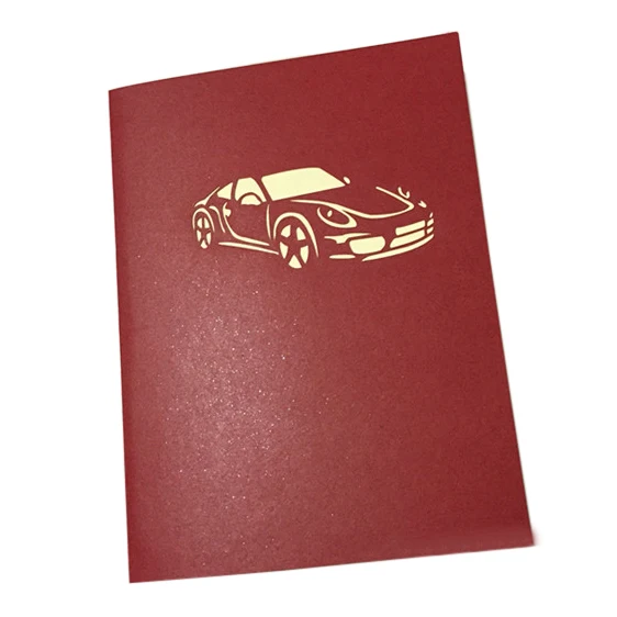 

Handmade 3D Pop Up Sports car Birthday Cards Creative Greeting Cards