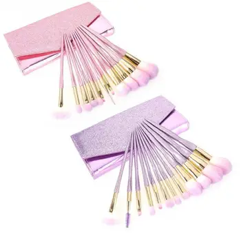 

Makeup Brushes Set Professional 12Pcs Cosmetics Brushes Kit Foundation Blusher Eyeshadow Make Up Brushes Tool With Bag 2 Colors
