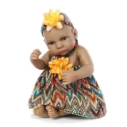 Детские мягкие силиконовые Реалистичная с платье Hairband девушки Reborn Baby Doll Коллекционные вещи подарок Playmate унисекс 2 4 лет
