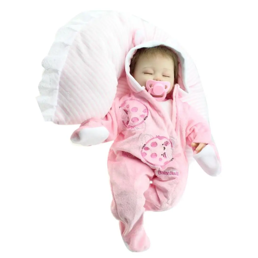 

Realistic 2 Baby With Silicone Closed Pink 4Years Clothes Playmate Reborn Gift Unisex Soft Kids Collectibles Doll Eyes