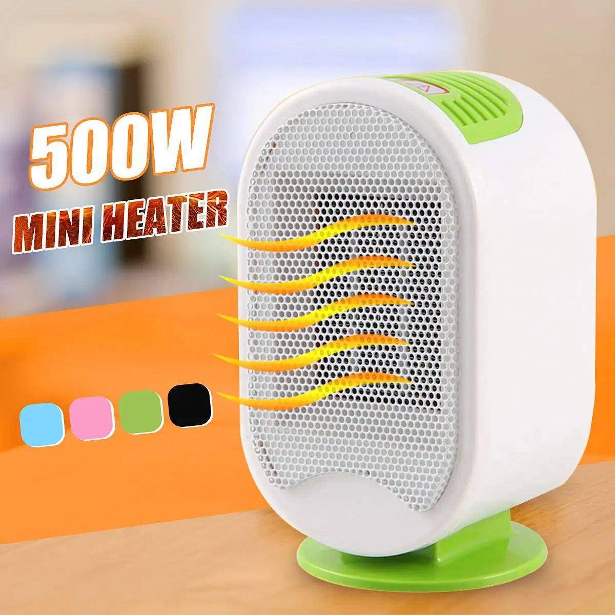 

500W Mini Heater Portable Electric Home Air Heater Warm Fan 110V/220V Heating Desktop Electric Radiator Winter Warmer