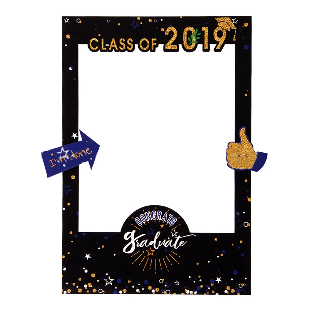 

Selfie Frame Creative Paper Picture Frame Cutout Photo Booth Prop for Graduation Party Decoration