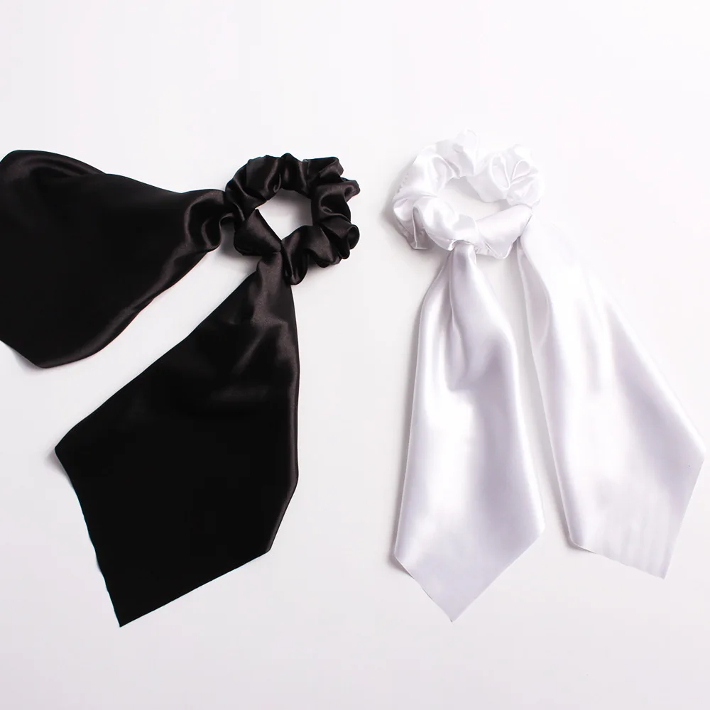 1pcs 2019 Streamers Elastic Scrunchie Hair Bands Women Solid Color Hair Rings Bow Hair Accessories Daily Headwear Hair Ribbon 1pcs 2019 Streamers Elastic Scrunchie Hair Bands Women Solid Color Hair Rings Bow Hair Accessories Daily Headwear Hair Ribbon