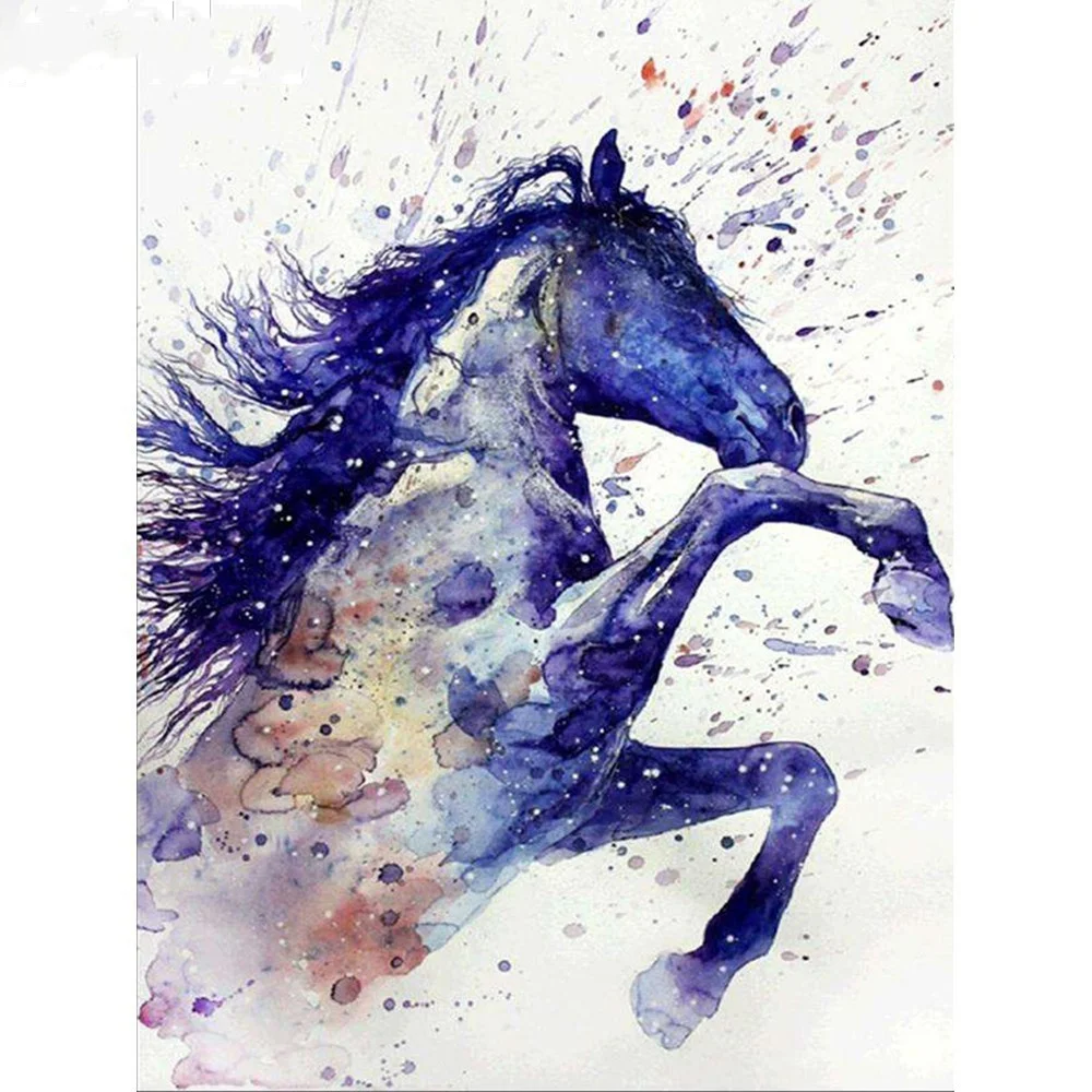 

Diamond Embroidery Animals Picture Of Rhinestones 5D Diy Diamond Painting Horse Full Drill Round Decor Home