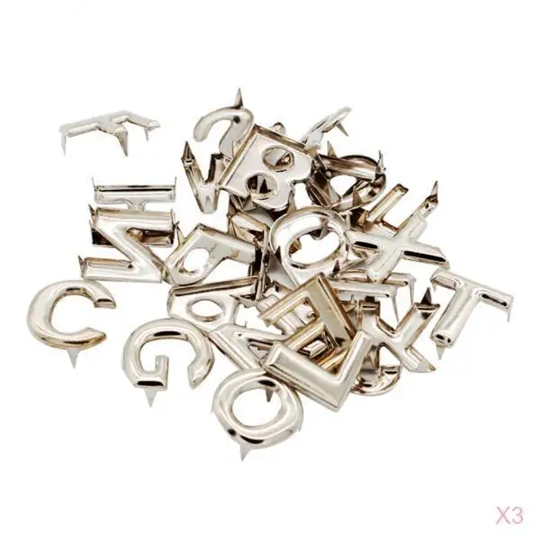 

78Pcs English Letters A-Z Claw Nails Punk Rivets Stud Shoes Bags Accessories