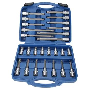 

26pcs Accuracy Star Socket Bit Holder Adapter 1/2" Drive Hand Repair Tool Set High Quality