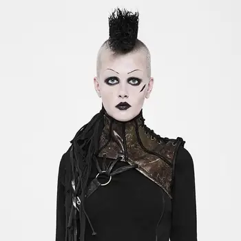 

Punk Rave Women's Goth Embossed Leather Shoulder Harness WS-260LHF