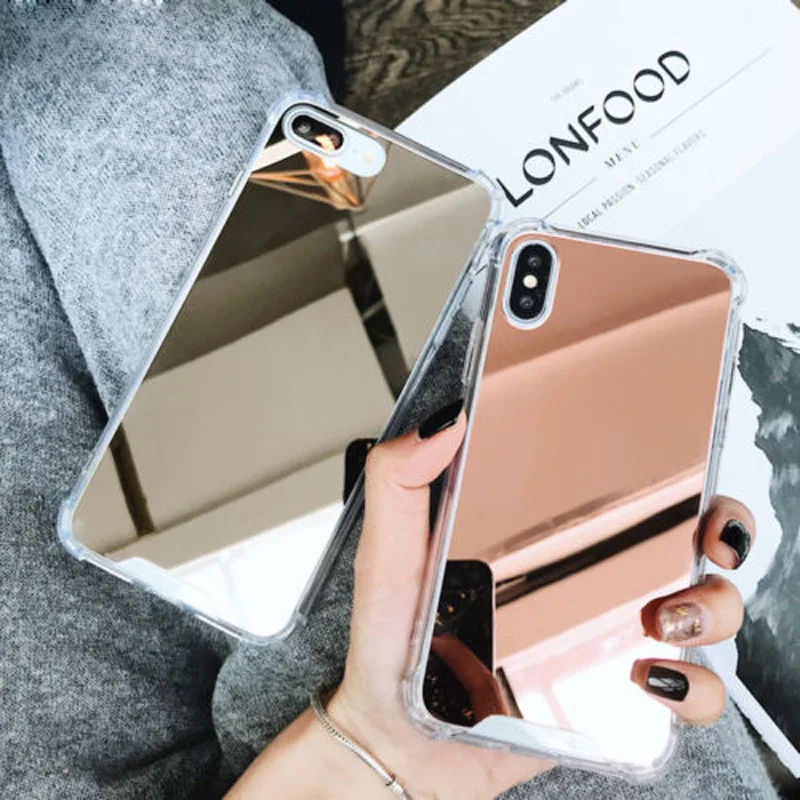 

Mirror Effective Luxury Case For Samsung Galaxy Note 9 8 S9 S8 PLUS Anti-knock Phone Case For iPhone X XS MAX XR 8 7 6 6S Plus