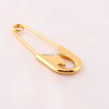 

2pcs/lot large 98mm Top Quality Gold Color Metal Safety Pins Brooch Pins For Curtain