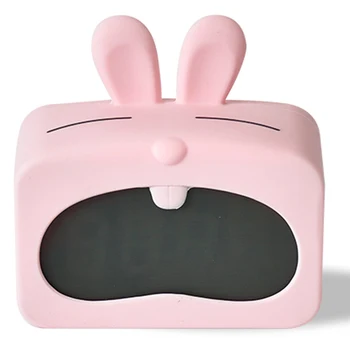

Mini Digital Alarm Clock Led Display Voice Control Cute Animal Alarm Clock Desk Decor Clock Adjustable Luminance Usb And Batte