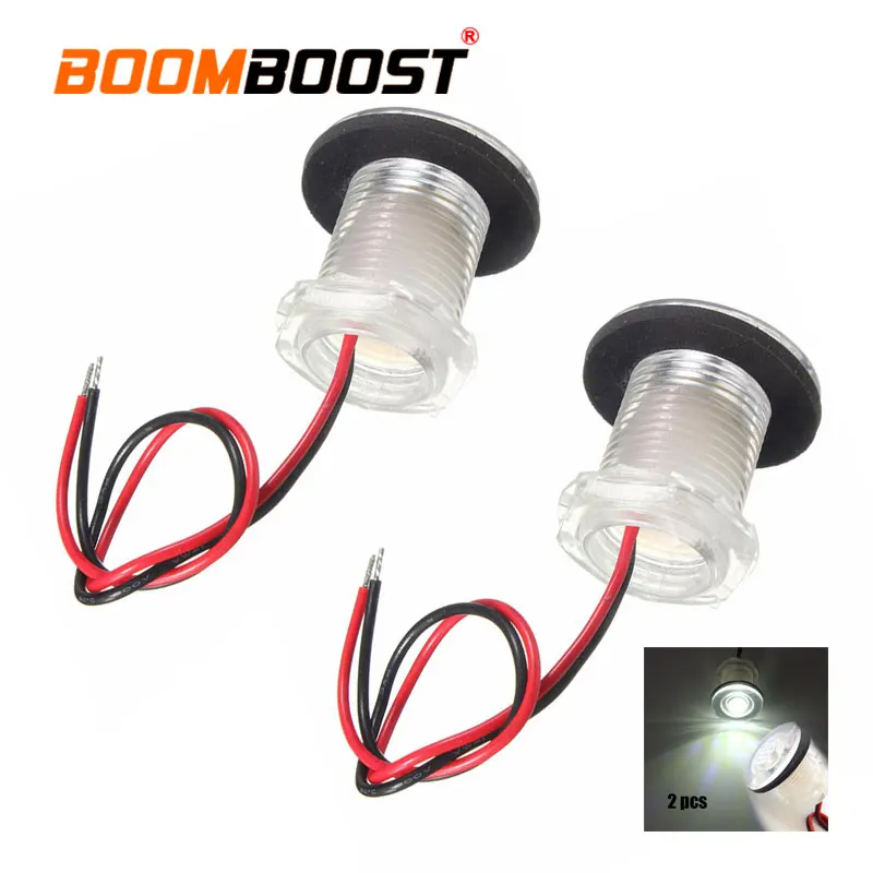

For Boats Navigation Lamp 2 PCS 12V LED White Waterproof Marine Courtesy Light Perfect for Livewells/lockers/compartments