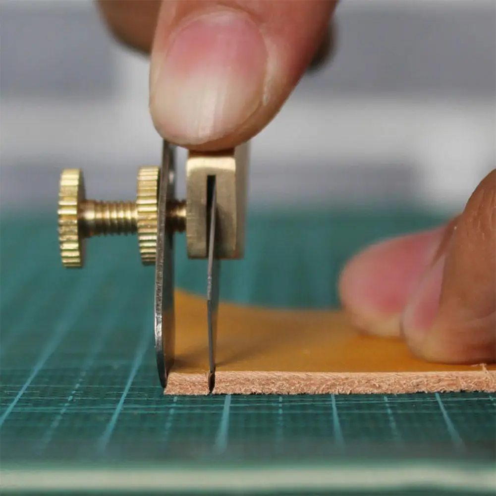 Практичный кожаный Craft Tool DIY разрез резак Медь для обрезки инструмент с лезвием