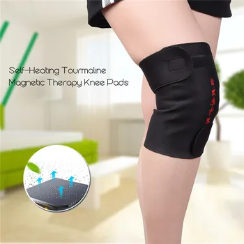 

2Pcs Self Heated Tourmaline Magnets Knee Protector Pads Support Brace Breathable Bandage Muscle Pain Relief Blood Circulation
