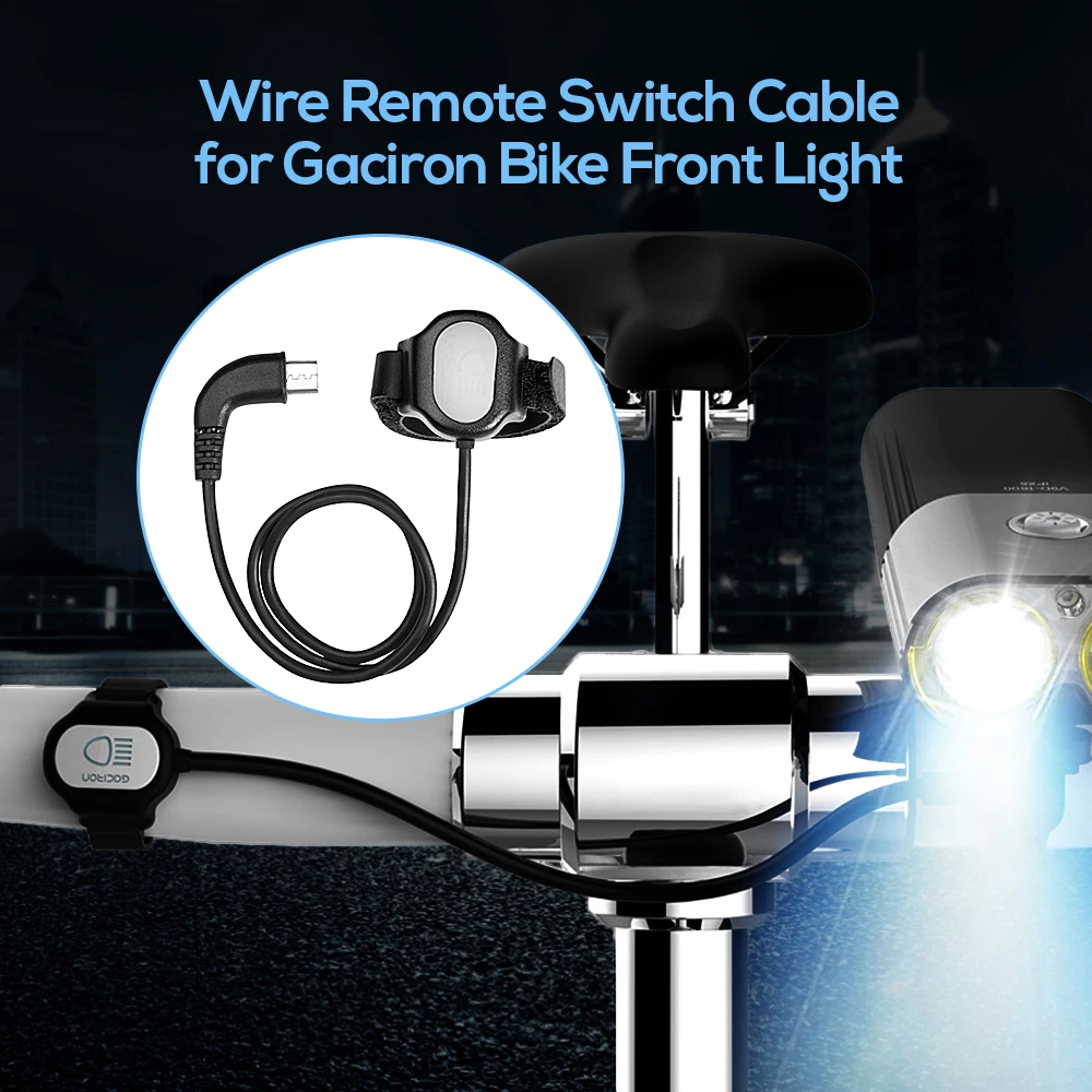 Discount 30CM Wire Remote Switch Cable for Gaciron Bike Front Light Rubber Wire Remote Switch Bike Accessories for Ciclismo 5