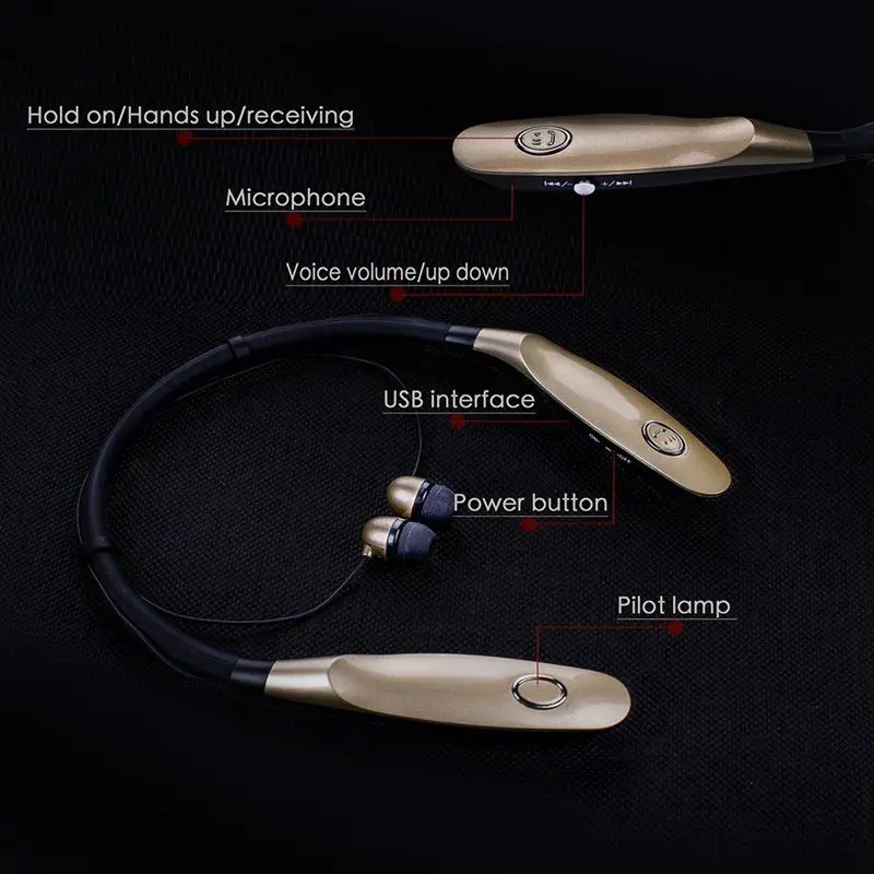 Bluetooth Headphones 14Hr Working Time Truck Driver Bluetooth Headset Wireless Magnetic Neckband Earphones Noise Cancelling