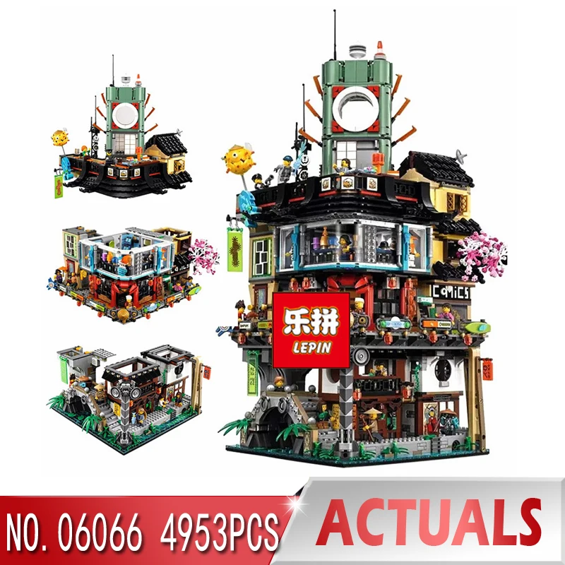 

DHL Lepin 06066 4953pcs Ninjago City Masters of Spinjitzu Building Blocks Bricks Toys 70620 Educational Toys As Birthday Gifts