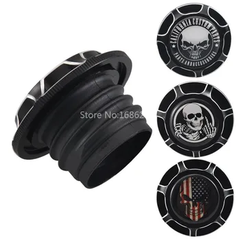 

Fuel Gas Tank Oil Cap Rotatable Adjustment SKULL Decorative Oil Cap Fits For Harley Dyna Softail Sportster Touring Road King