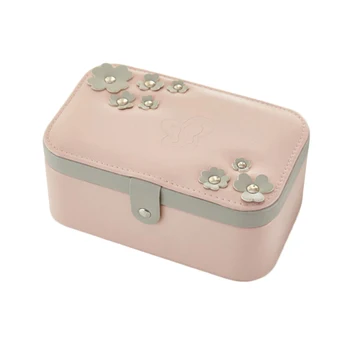 

1PC Portable Creative Multi-layer Leather Durable Storage Box Jewelry Box Organizer for Earrings Rings Necklace Lady Women Girl