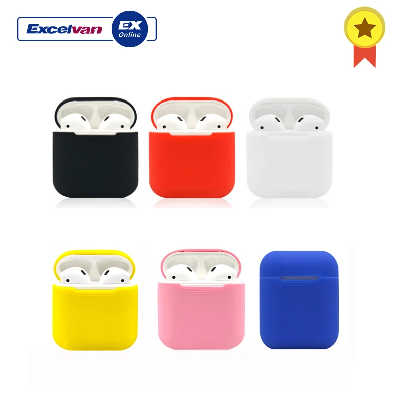 

Excelvan Silicone Bluetooth Wireless Earphone Case For Airpods Protective Cover Headphone Case Earphone Accessories