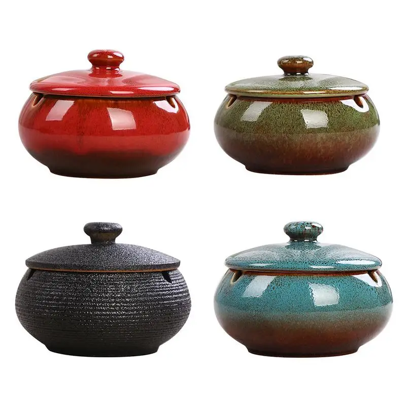 

Creative Ceramic Ashtray Vintage Style Ashtray European Crafts Ornaments Home Bedroom Living Room Office Desktop Decoration
