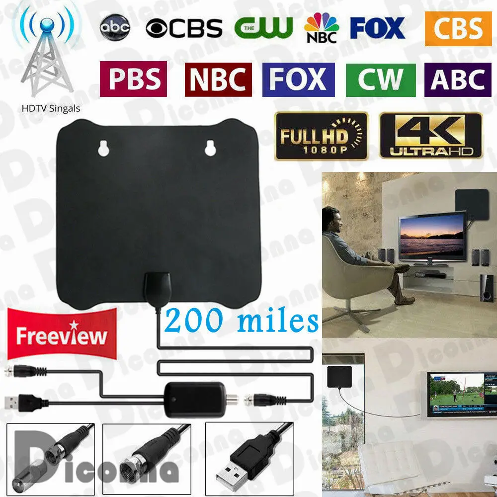 Хит 2019 тонкая плоская антенна HD High Def TV Fox Scout HDTV DTV Sky Link Skylink кабель