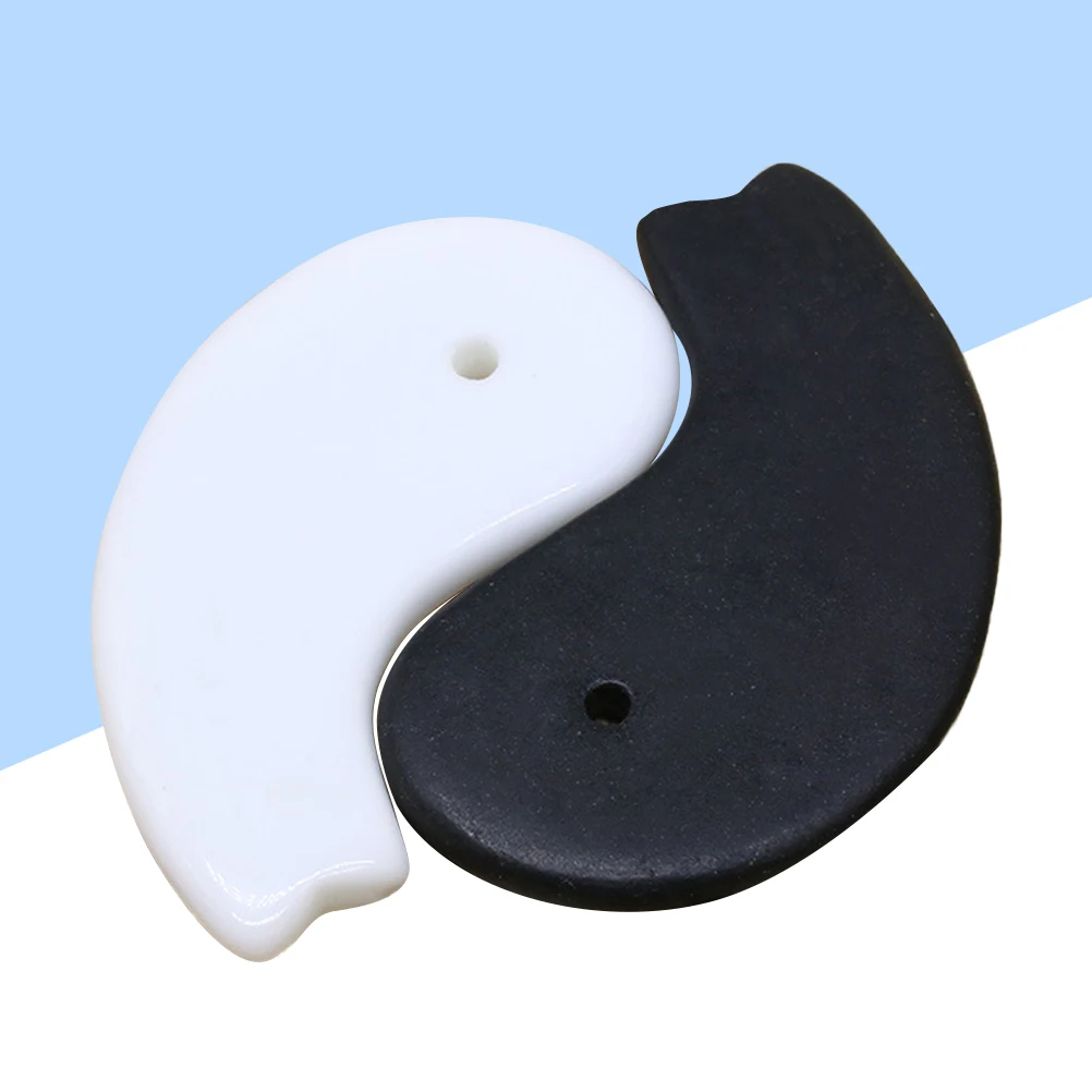 2 шт. Guasha Board Yin Yang ручной работы Beauty Tai Chi массажер для лица пластина массажа