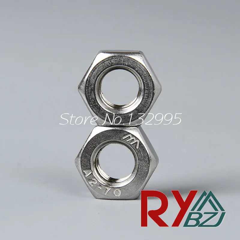 Stainless Steel A2 SUS304 Hex Nut Inci Benang UNC UNF 2 # 56 4 