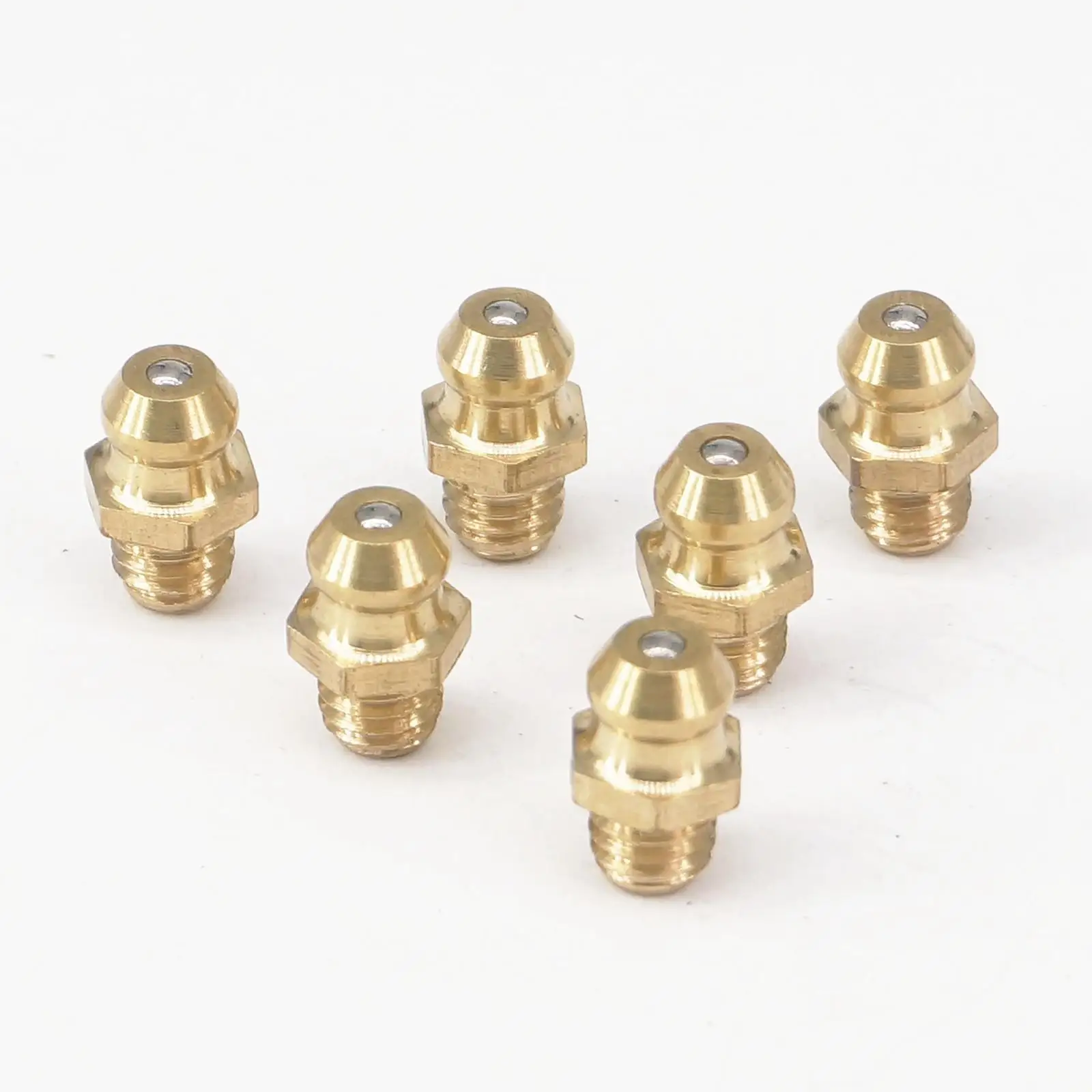 Лот 20 M6x1mm Метрическая Мужская Резьба Коническая прямая латунная смазка Zerk